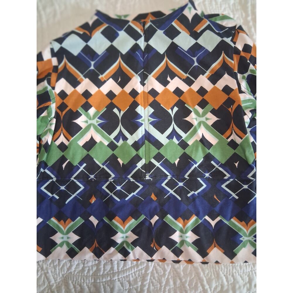 NWT Daily Practice by Anthropologie geometric printed zip-up top Size M - Picture 2 of 9
